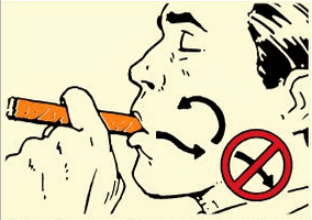Cách hút cigar mini đúng là không rít thuốc vào phổi